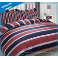 Housse de couette imprimée en polyester Indigo Red Stripe